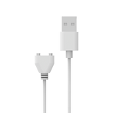White magnetic charging cable with a standard USB-A connector.