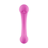Front view of the pink Aluna Mini, showing the vibrating base.