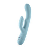 The FemmeFunn Balai G-spot rabbit vibrator in light blue.