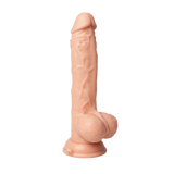 The FemmeFunn Thruster Baller realistic thrusting vibrator in a cream color.