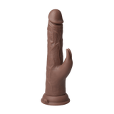 The FemmeFunn Thruster Rabbit realistic thrusting rabbit vibrator in a cocoa brown color.