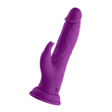 The FemmeFunn Turbo Rabbit realistic rotating vibrator in purple.