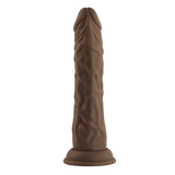 The FemmeFunn Turbo Shaft realistic rotating vibrator in a cocoa brown color.