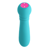 Product shot of the teal FemmeFunn Ultra Bullet vibrator against a white background.