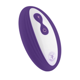 The purple wireless remote control for the FemmeFunn Plua and Pyra anal toys.