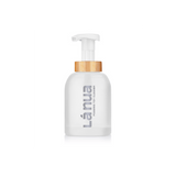 A bottle of La Nua's foaming toy cleaner with its pump dispenser.