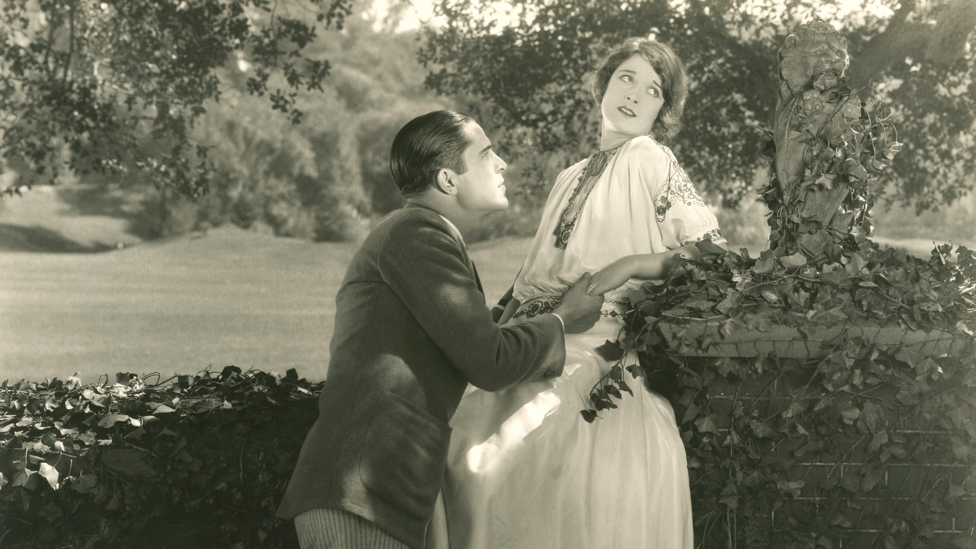 black and white photo of a couple