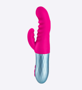 Essenza-Thrusting-Rabbit-Vibrator-Pink-Side-Profile
