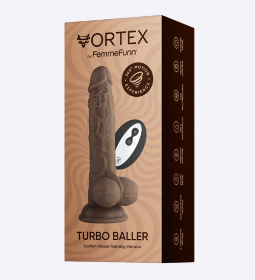vortex turbo baller vibrator in cocoa
