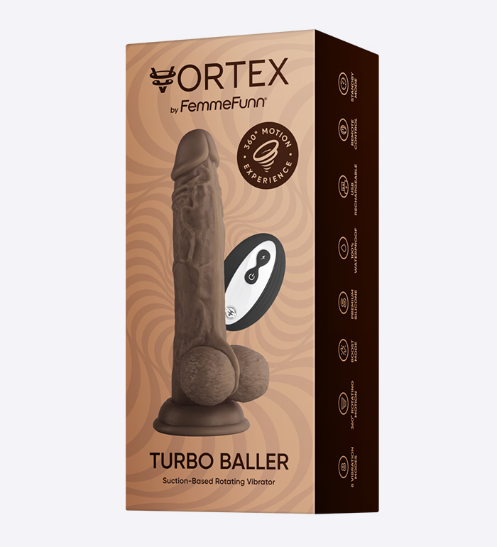 vortex turbo baller vibrator in cocoa
