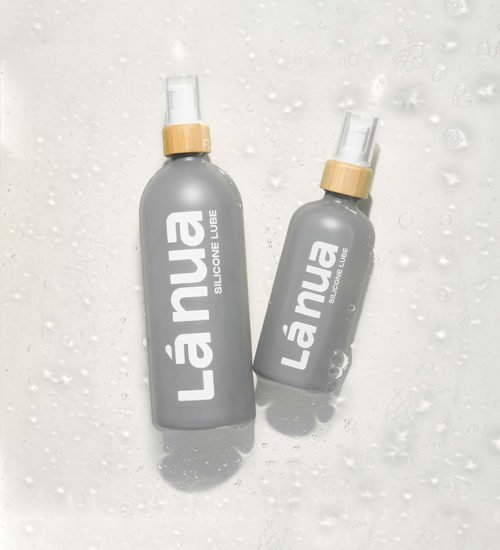lanua silicone lubricants against a gray background
