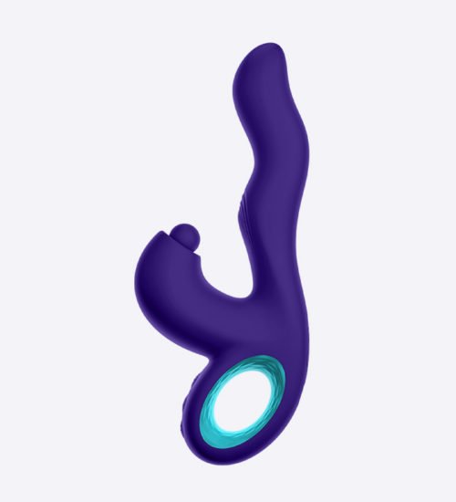 Klio thumping rabbit vibrator by Femme Funn in purple