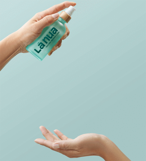 water based lubricant and two hands