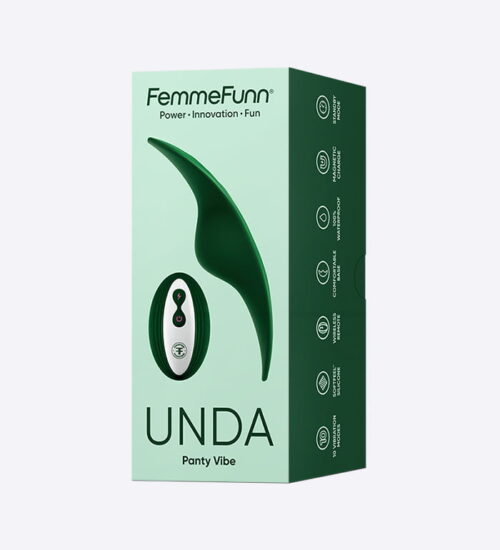 Femme Funn unda vibrator in a green box